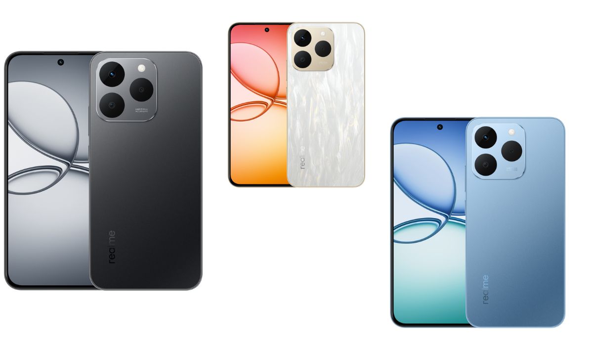 Realme 15T 5G with three color.