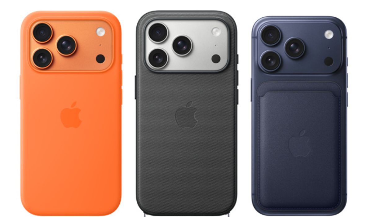 Apple iPhone 17 Pro and iPhone 17 Pro Max in Deep Blue, Cosmic Orange, and Silver showcasing new design and triple-camera system