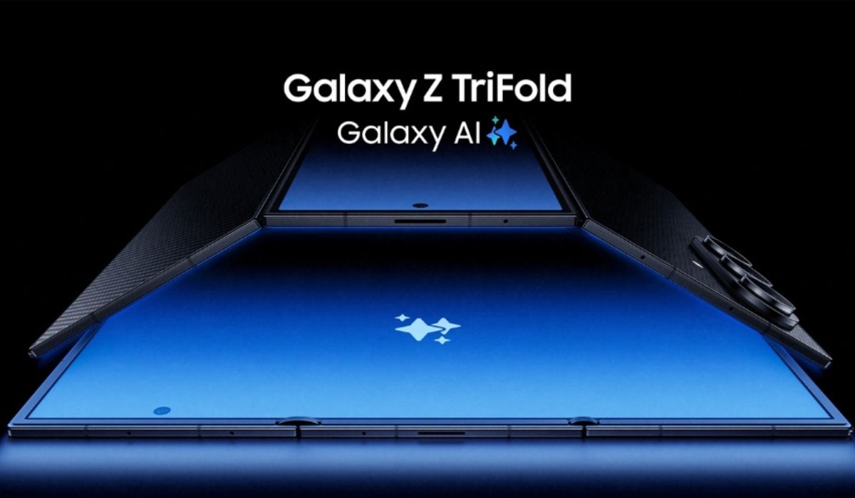Galaxy Z TriFold unfolded showing its 10-inch display.